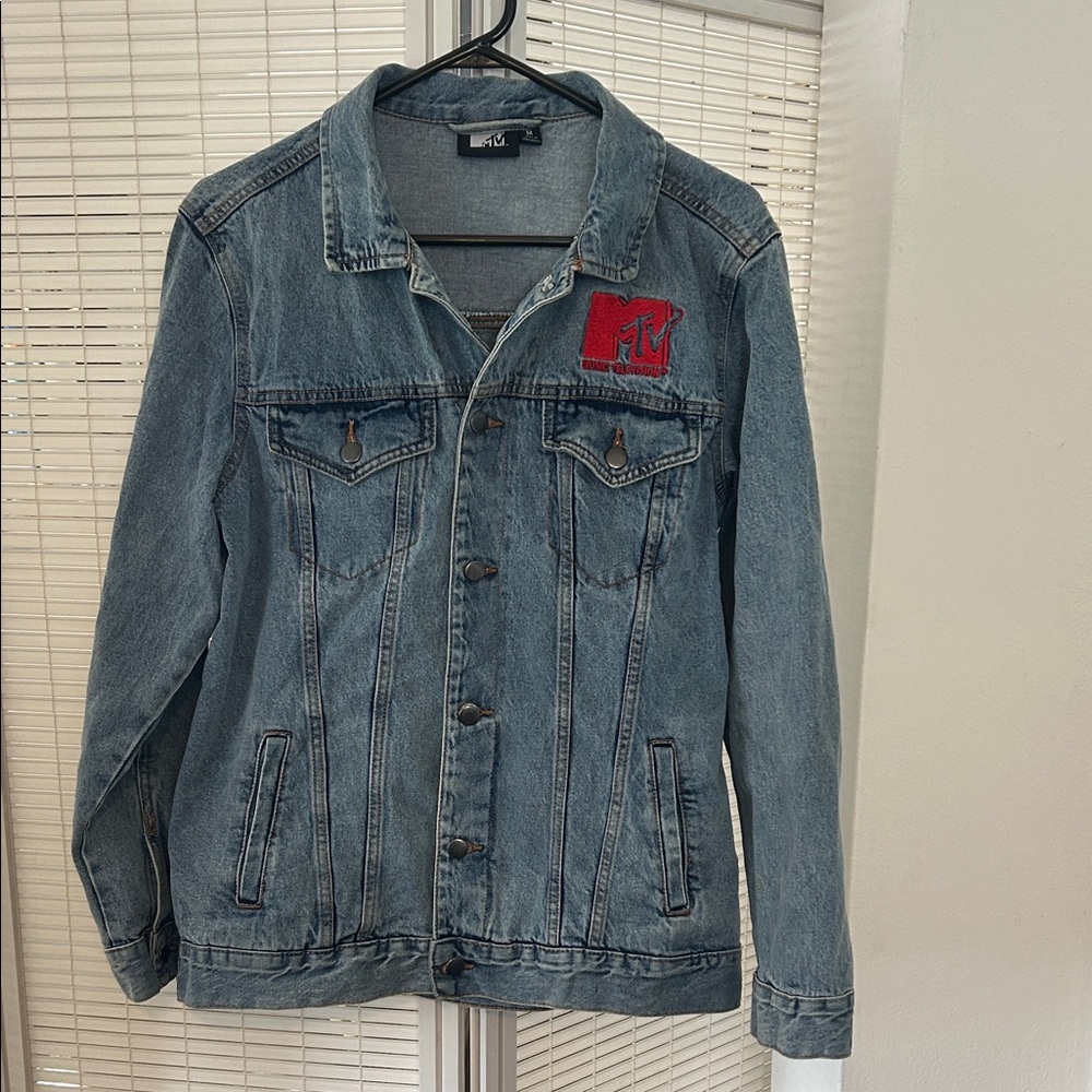 MTV Blue Denim Jacket with Red Logo